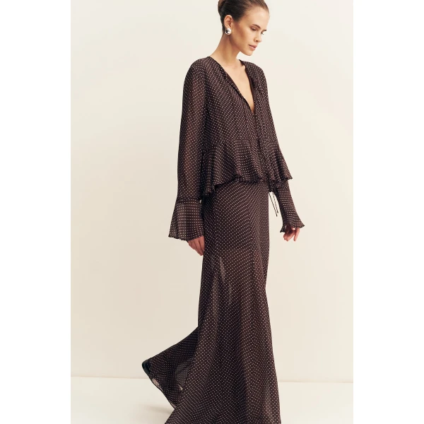 Shona Joy Maddox Long Sleeve Ruffle Top - Tops - Australian Luxury Eventwear at Coveti