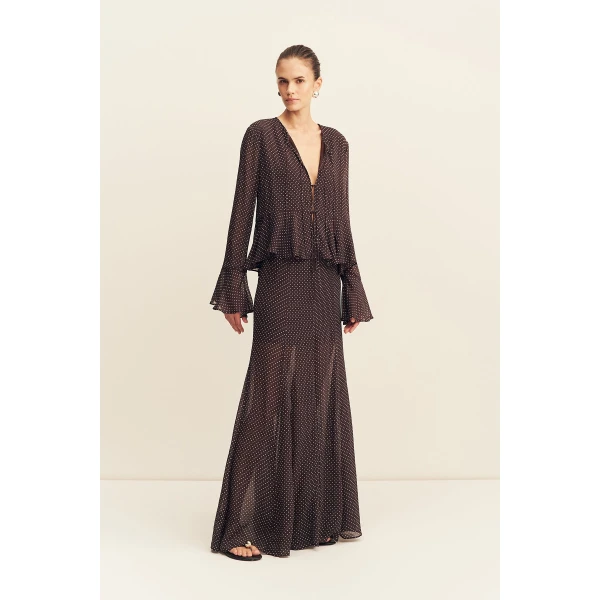 Shona Joy Maddox Long Sleeve Ruffle Top - Tops - Australian Luxury Eventwear at Coveti