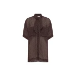 Shona Joy Maddox Short Sleeve Neck Tie Shirt - Tops - Australian Luxury Eventwear at Coveti