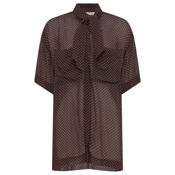 Shona Joy Maddox Short Sleeve Neck Tie Shirt - Tops - Australian Luxury Eventwear at Coveti