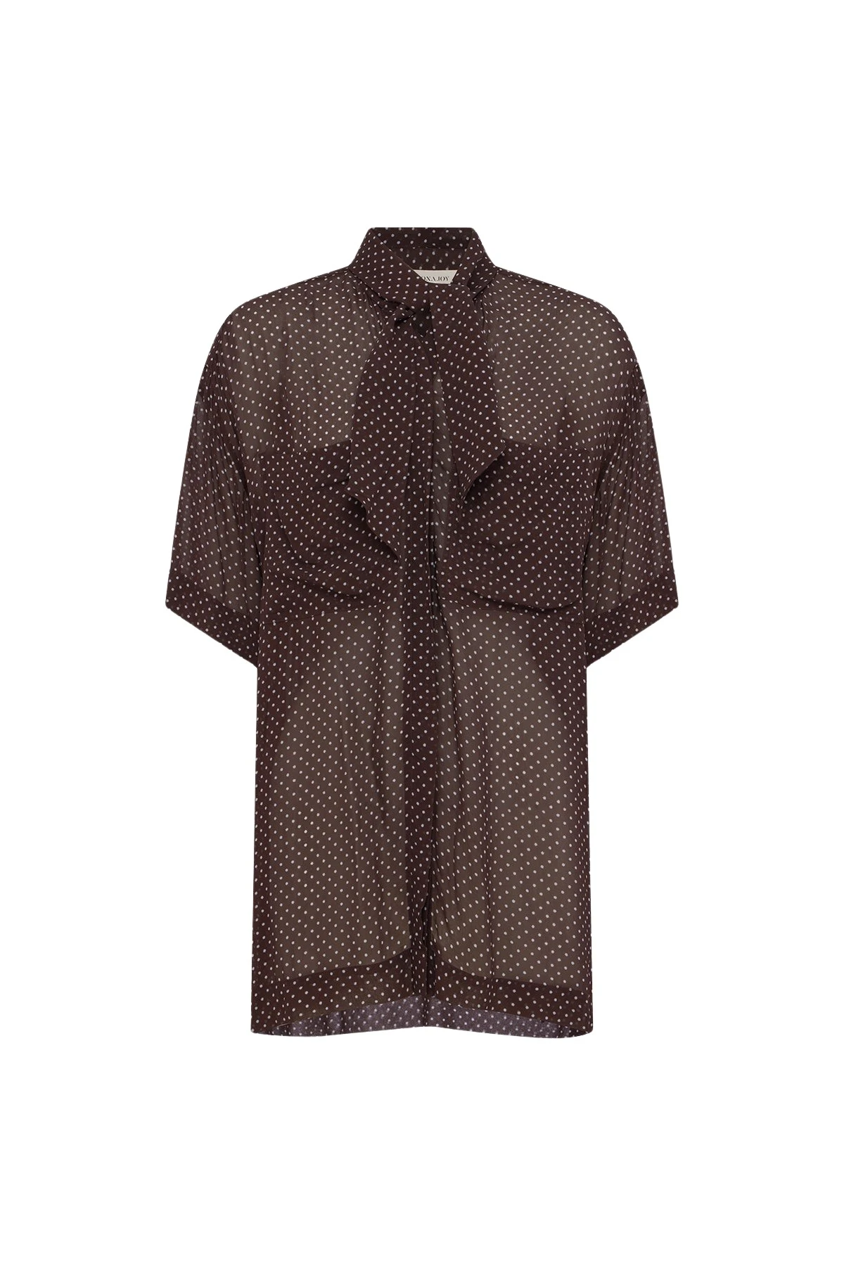 Shona-Joy-Maddox-Short-Sleeve-Neck-Tie-Shirt-coveti49710_nobg Shona Joy Maddox Short Sleeve Neck Tie Shirt - Tops - Australian Luxury Eventwear at Coveti