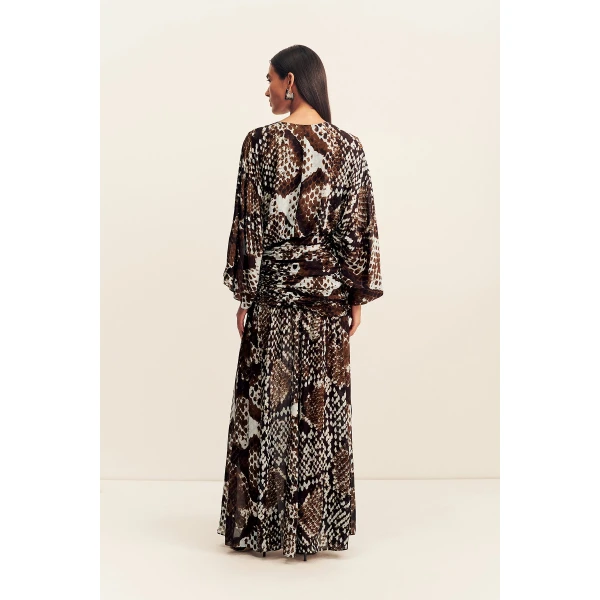 Shona Joy Maia Long Sleeve Plunged Maxi Dress - Dresses - Australian Luxury Eventwear at Coveti