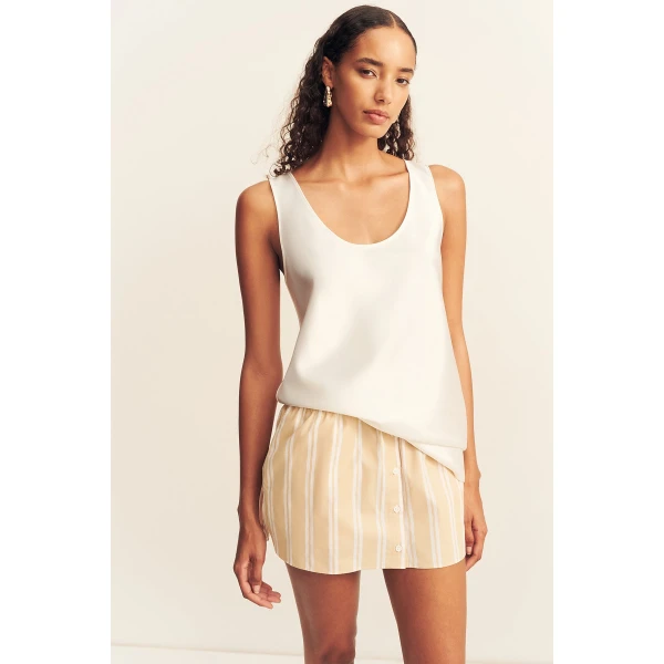 Shona Joy Omri Cotton Mini Skirt - Skirts - Australian Luxury Eventwear at Coveti