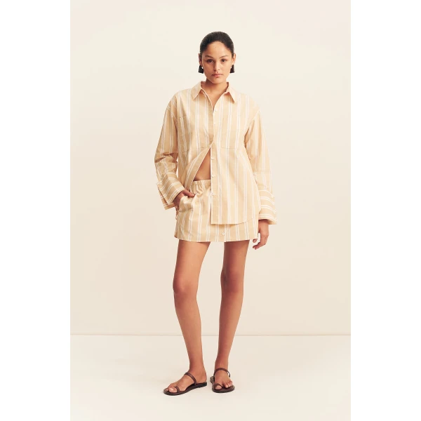 Shona Joy Omri Cotton Oversized Shirt - Tops - Australian Luxury Eventwear at Coveti