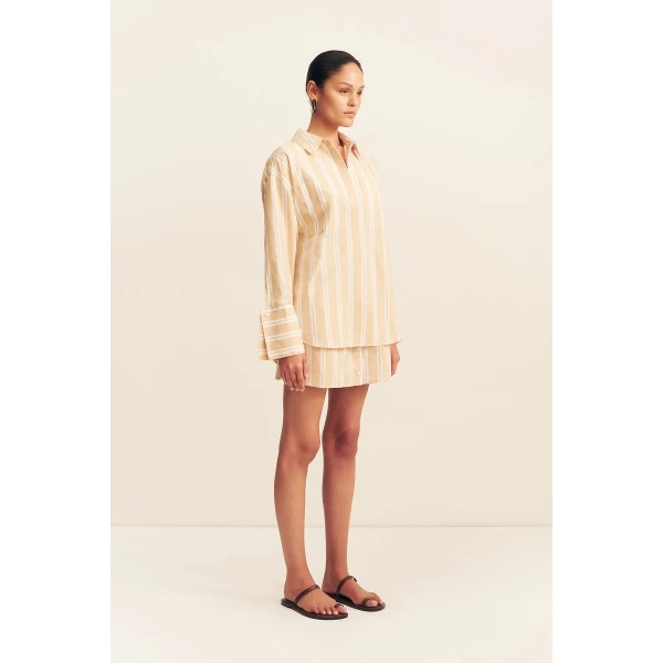 Shona Joy Omri Cotton Oversized Shirt - Tops - Australian Luxury Eventwear at Coveti