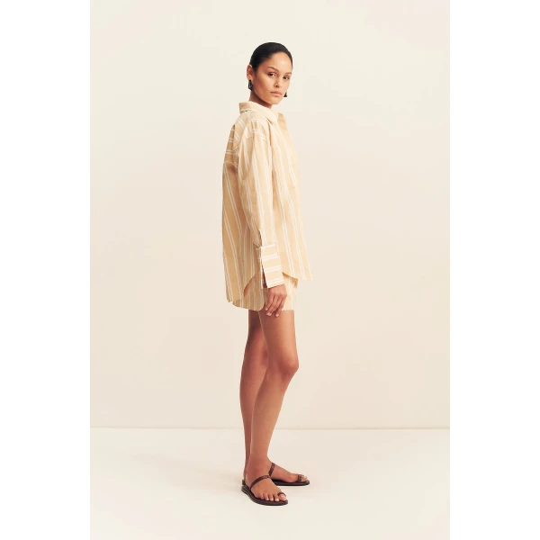 Shona Joy Omri Cotton Oversized Shirt - Tops - Australian Luxury Eventwear at Coveti