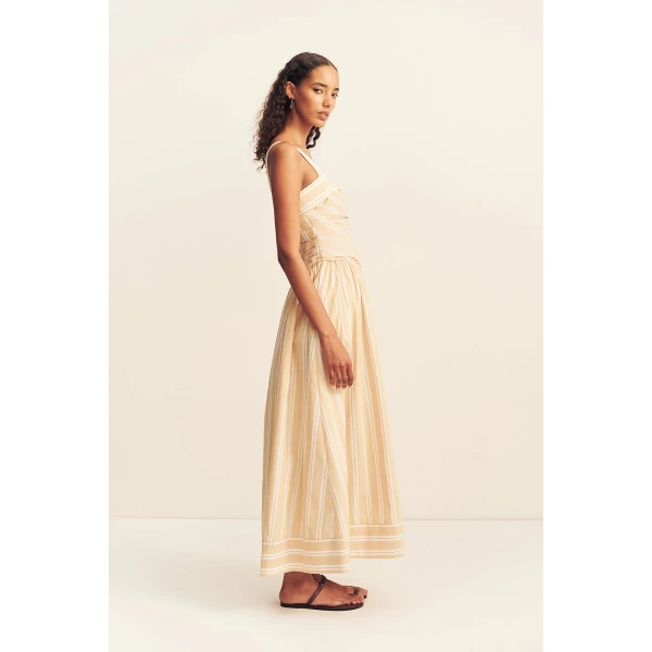 Shona Joy Omri Cotton Square Neck Maxi Dress - Dresses - Australian Luxury Eventwear at Coveti