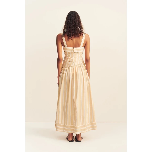 Shona Joy Omri Cotton Square Neck Maxi Dress - Dresses - Australian Luxury Eventwear at Coveti