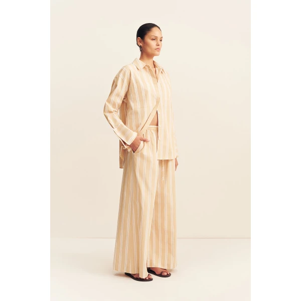 Shona Joy Omri Cotton Wide Leg Pant - Pants - Australian Luxury Eventwear at Coveti