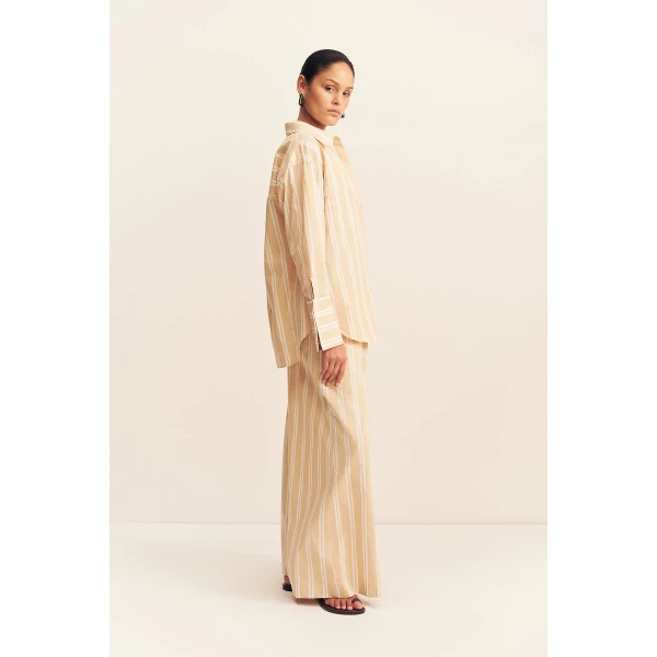 Shona Joy Omri Cotton Wide Leg Pant - Pants - Australian Luxury Eventwear at Coveti
