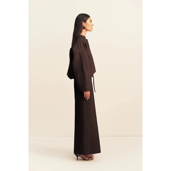 Shona Joy Otis Bomber Jacket - Ristretto - Jackets - Australian Luxury Eventwear at Coveti