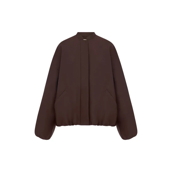 Shona Joy Otis Bomber Jacket - Ristretto - Jackets - Australian Luxury Eventwear at Coveti