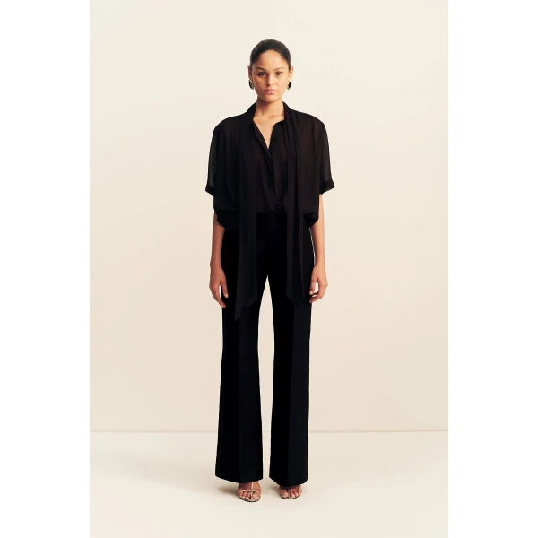 Shona Joy Otis Fitted Pant - Black - Pants - Australian Luxury Eventwear at Coveti