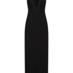 Shona Joy Otis Plunged Fitted Maxi Dress - Black - Dresses - Australian Luxury Eventwear at Coveti