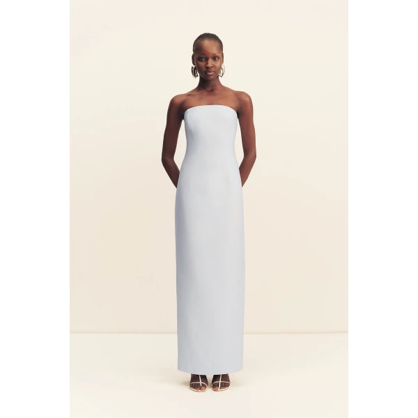 Shona Joy Otis Strapless Panelled Maxi Dress - Sky - Dresses - Australian Luxury Eventwear at Coveti