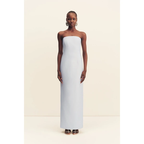 Shona Joy Otis Strapless Panelled Maxi Dress - Sky - Dresses - Australian Luxury Eventwear at Coveti
