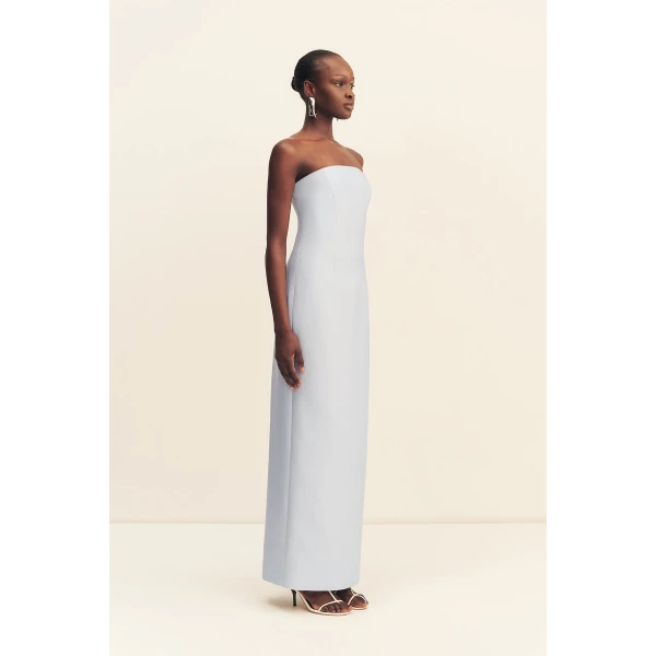 Shona Joy Otis Strapless Panelled Maxi Dress - Sky - Dresses - Australian Luxury Eventwear at Coveti