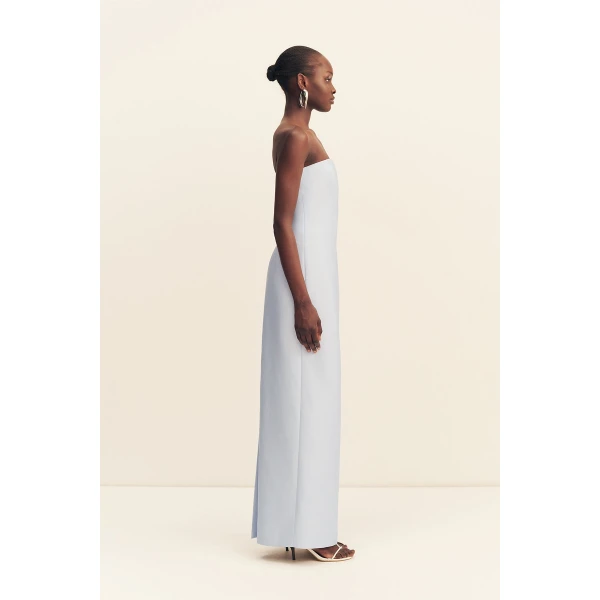 Shona Joy Otis Strapless Panelled Maxi Dress - Sky - Dresses - Australian Luxury Eventwear at Coveti
