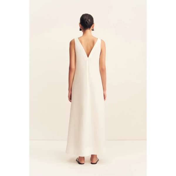 Shona Joy Paloma Plunged Maxi Dress - Ivory - Dresses - Australian Luxury Eventwear at Coveti