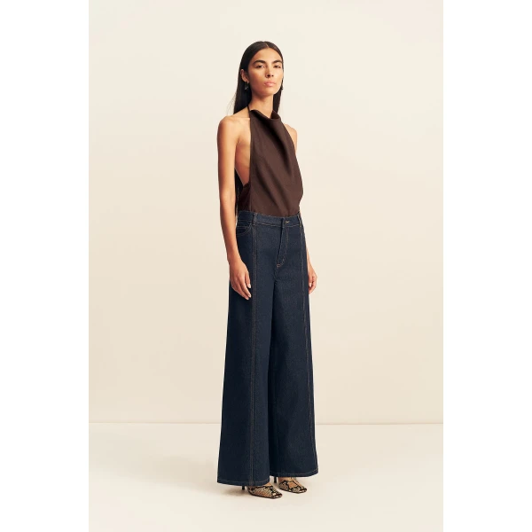 Shona Joy Rita Wide Leg Jean - Pants - Australian Luxury Eventwear at Coveti
