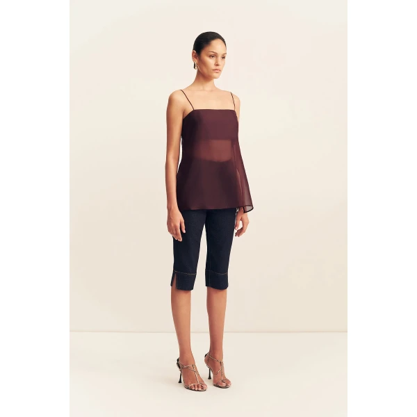 Shona Joy Rue Stretch Capri Jean - Pants - Australian Luxury Eventwear at Coveti