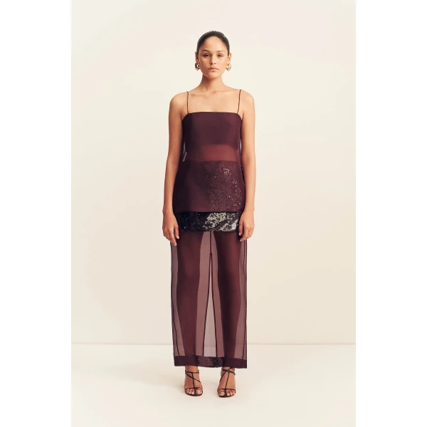 Shona Joy Tibby Silk Organza Cami - Port Royale - Tops - Australian Luxury Eventwear at Coveti