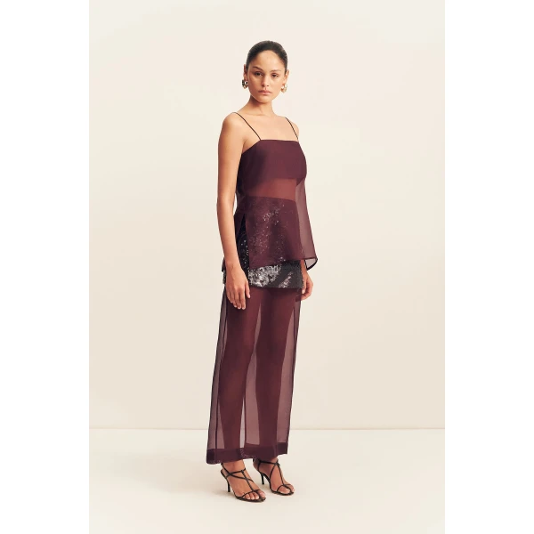 Shona Joy Tibby Silk Organza Cami - Port Royale - Tops - Australian Luxury Eventwear at Coveti
