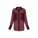 Shona Joy Tibby Silk Organza Shirt - Port Royale - Tops - Australian Luxury Eventwear at Coveti