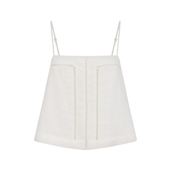 Shona Joy Tommy Linen Cami - Ivory - Tops - Australian Luxury Eventwear at Coveti