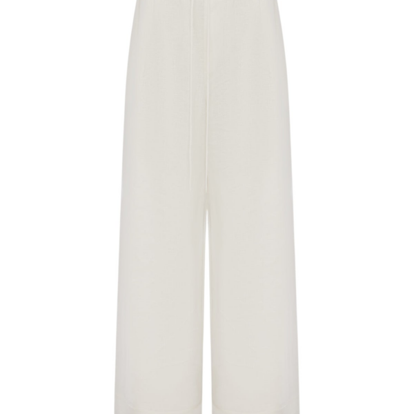 Shona Joy Tommy Linen Pant - Ivory - Pants - Australian Luxury Eventwear at Coveti
