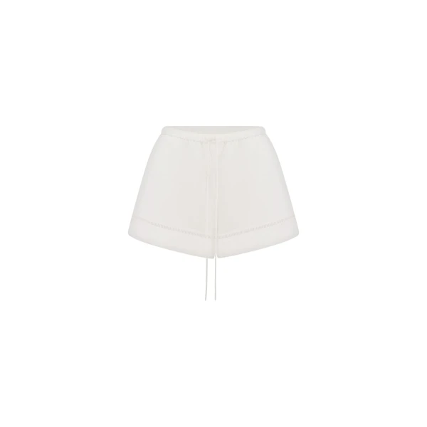 Shona Joy Tommy Linen Short - Ivory - Shorts - Australian Luxury Eventwear at Coveti