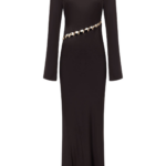 Shona Joy Winslow Asymmetric Maxi Dress With Beads - Black - Dresses - Australian Luxury Eventwear at Coveti