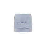Shona Joy asher draped mini skirt - chambray blue - Skirts - Australian Luxury Eventwear at Coveti