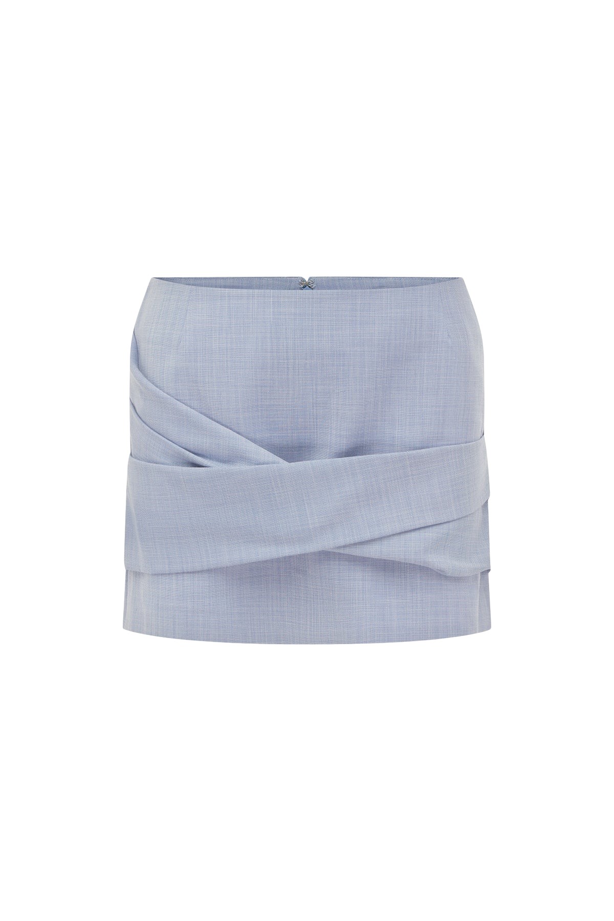 Shona Joy asher draped mini skirt – chambray blue