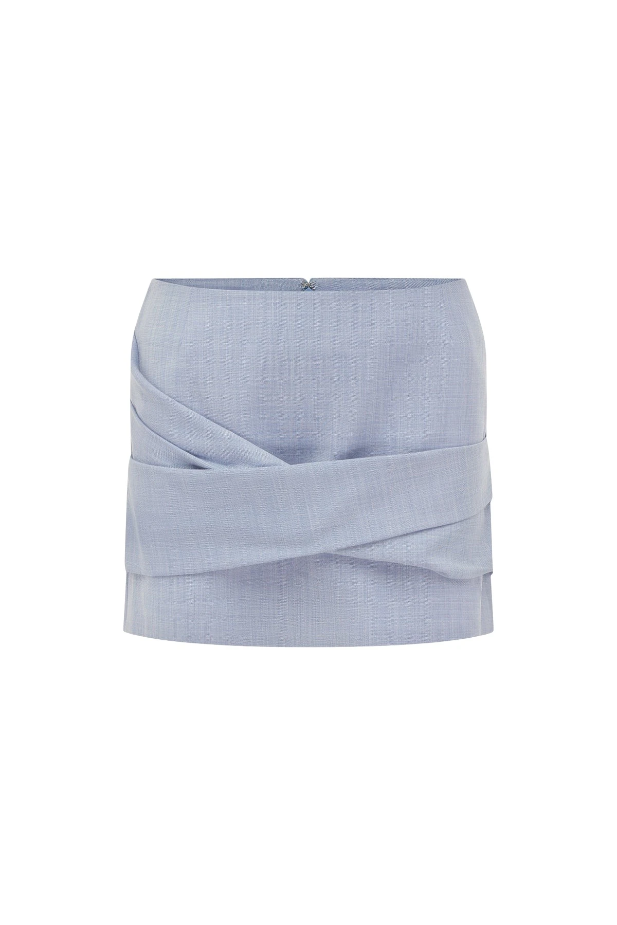 Shona-Joy-asher-draped-mini-skirt-chambray-blue-coveti27329_nobg Shona Joy asher draped mini skirt - chambray blue - Skirts - Australian Luxury Eventwear at Coveti