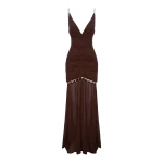Shona Joy emilie gathered maxi dress with beads - ristretto - Dresses - Australian Luxury Eventwear at Coveti
