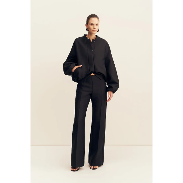 Shona Joy otis oversized bomber jacket - black - Jackets - Australian Luxury Eventwear at Coveti