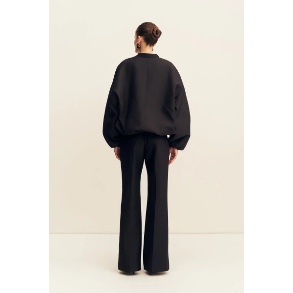 Shona Joy otis oversized bomber jacket - black - Jackets - Australian Luxury Eventwear at Coveti