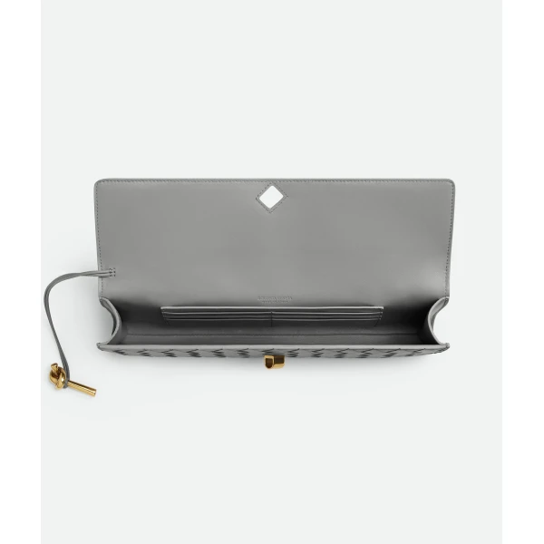 Khaite Women's Andiamo Clutch in Sterling - Silver Clutch Bags - The Lotus Tote Bag - Shop at Coveti