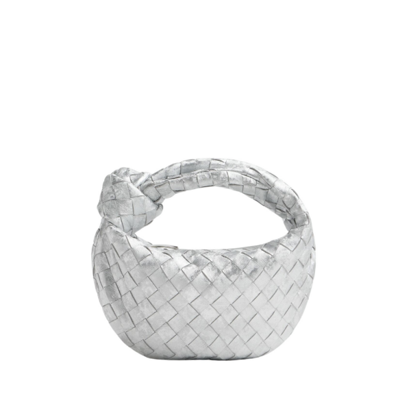 Khaite Women's Mini Jodie in Silver - Silver Mini Bags - The Lotus Tote Bag - Shop at Coveti