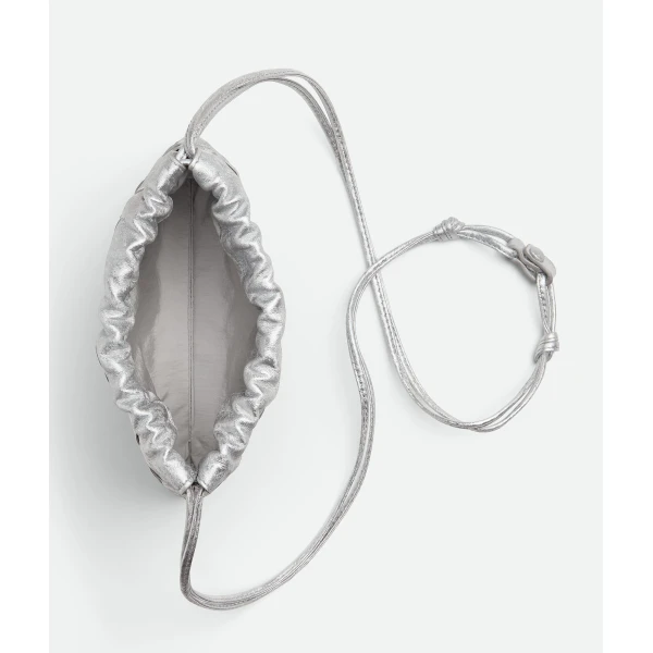 Khaite Women's Small Dustbag in Silver - Silver Shoulder & Crossbody Bags - The Lotus Tote Bag - Shop at Coveti