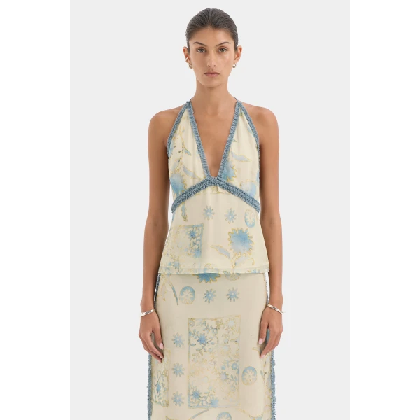 Sir The Label Cecile Halter Top, view 2