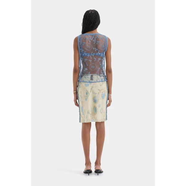 Sir The Label Cecile Ruffle Midi Skirt, view 3