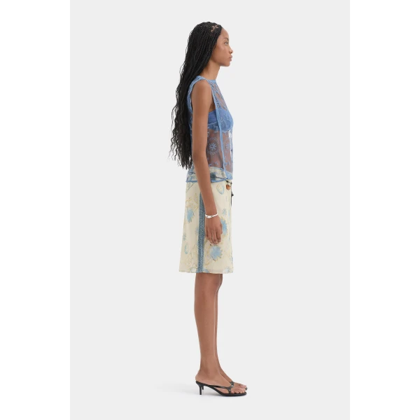Sir The Label Cecile Ruffle Midi Skirt, view 4
