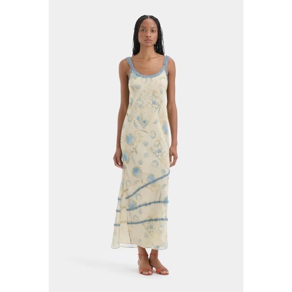 Sir The Label Cecile Ruffle Slip Dress, view 2