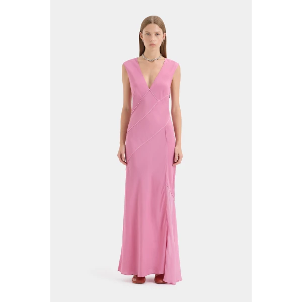 Sir The Label Elin Panelled Gown, view 2
