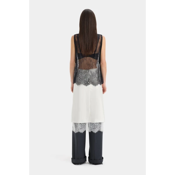Sir The Label Ingrid Lace Midi Skirt, view 7