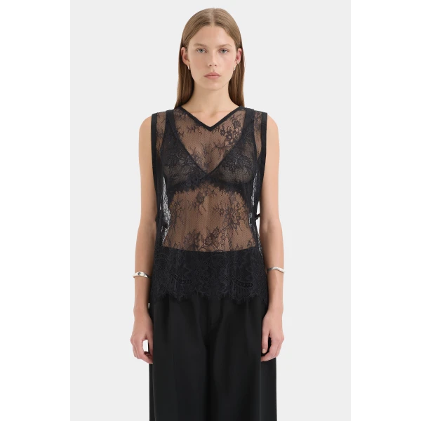 Sir The Label Ingrid Lace Top, view 2