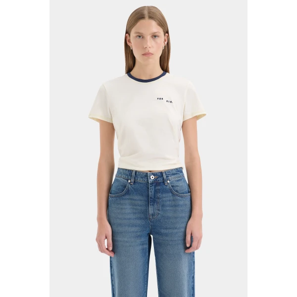 Sir The Label Yes Sir. Crew Neck Tee Top, view 2