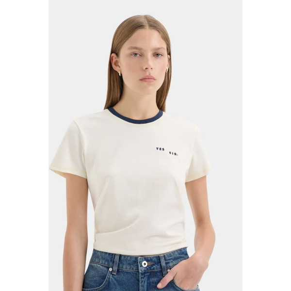 Sir The Label Yes Sir. Crew Neck Tee Top, view 5